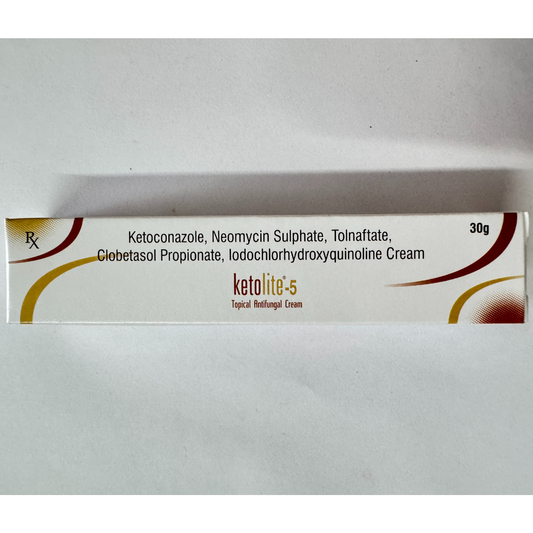 Ketoconazole, Neomycin, Tolnaftate, Clobetasol & Iodochlorhydroxyquinoline Cream 30GM