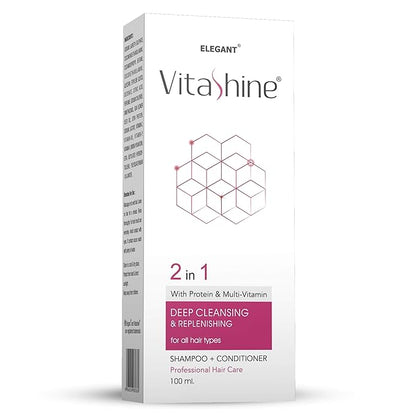 Vitashine SHAMPOO + CONDITIONER With Protein & Multi-Vitamin Shampoo 100ml